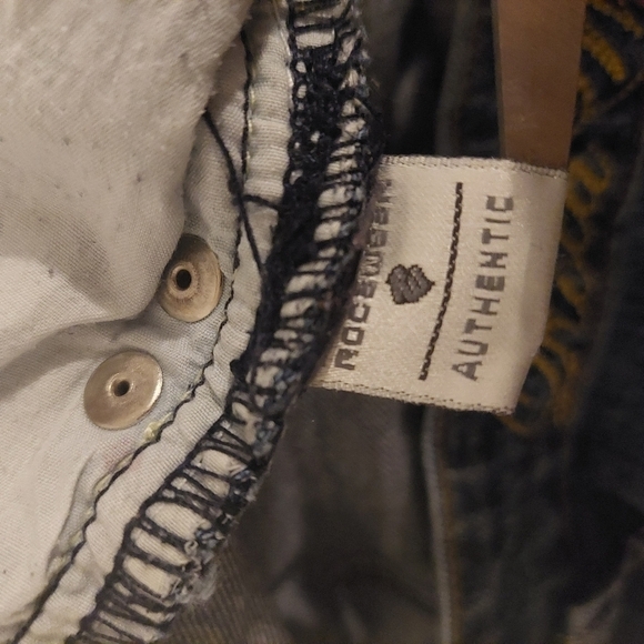 RocaWear Blue Jeans Flare Animal Print Pockets Size 3 Bootcut Coastal Cowgirl - Picture 5 of 11